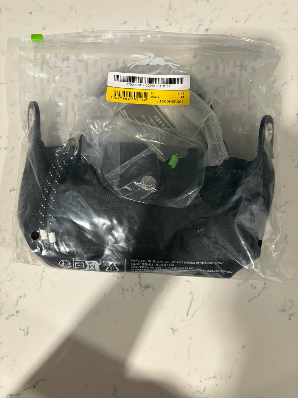 Longchamp le pliage energy XS Black - Picture 5 of 7